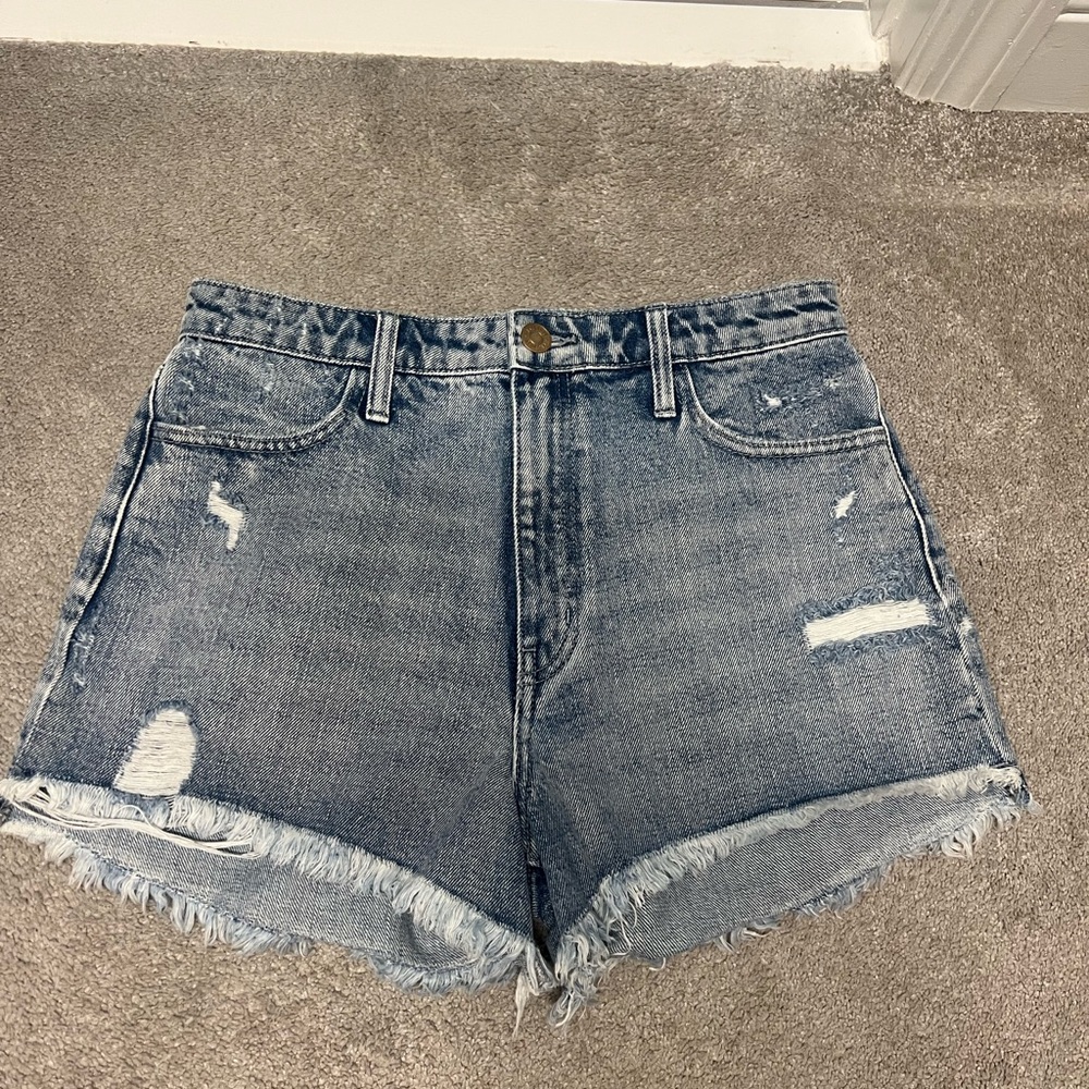 Show Me Your MuMu Blue Distressed Jean Shorts